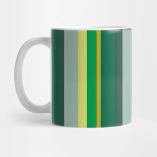 Holiday Stripes Green and Gold Repeat 5748 Mug